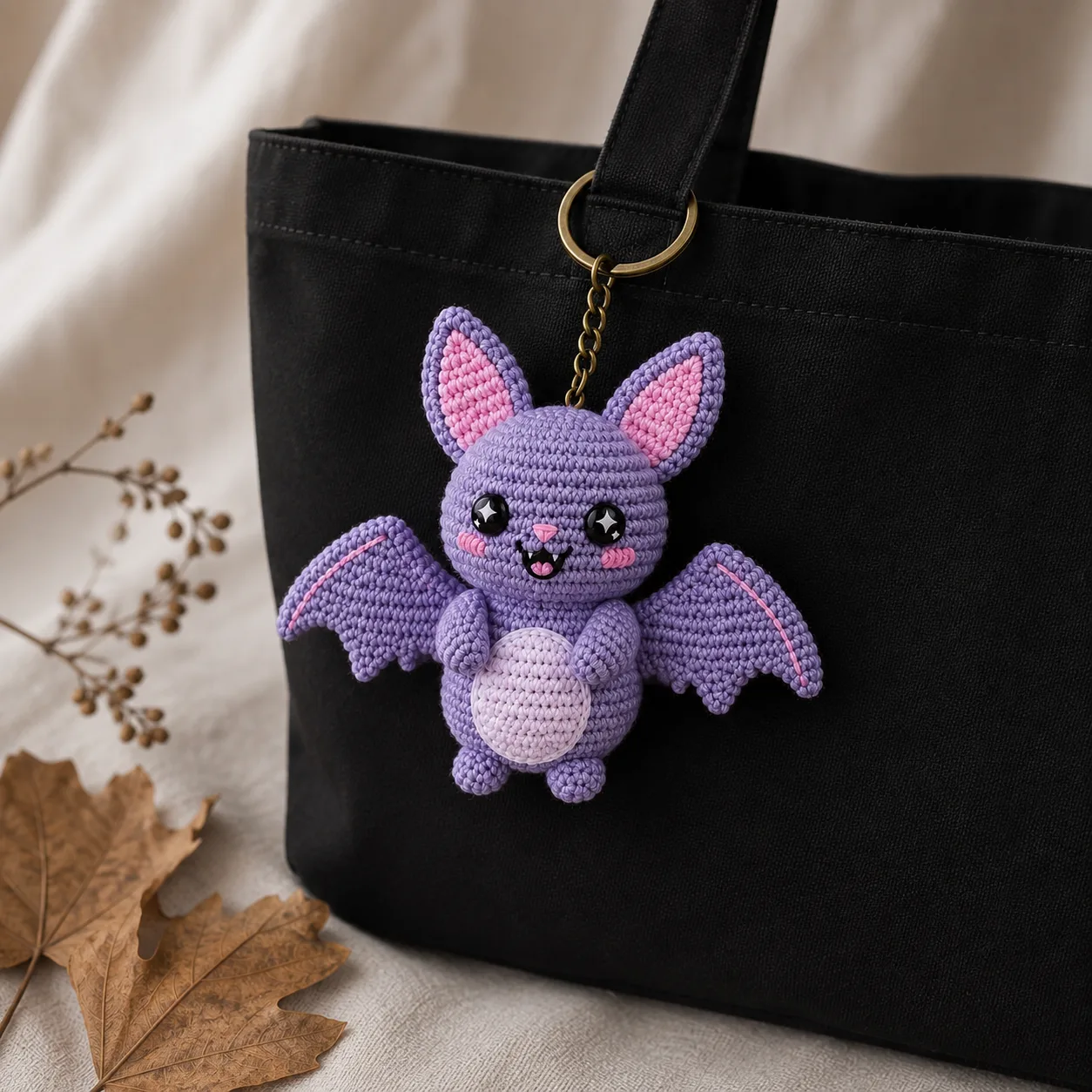Kawaii Bat Expressions – handmade crochet finished example 1