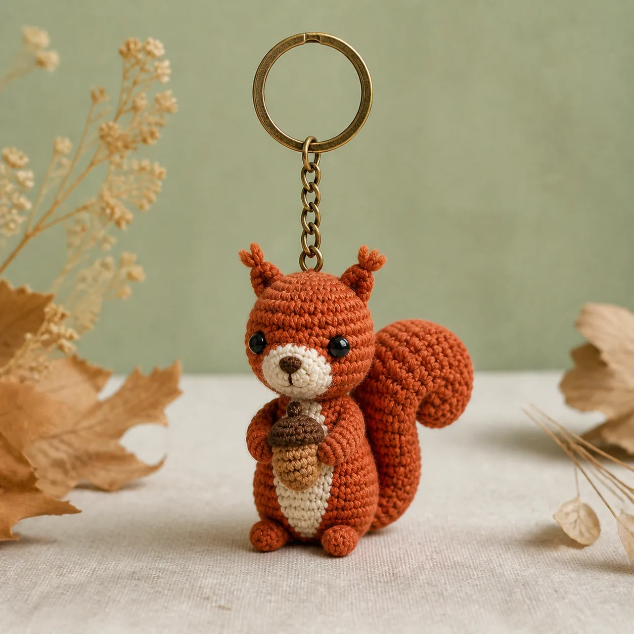 Tiny Squirrel Keychain